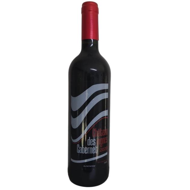Appellation : CHATEAU DES VIGNES CABERNET. Millésime : 2022 Couleur : Rouge Volume : 75 cl CHATEAU DES VIGNES CABERNET
